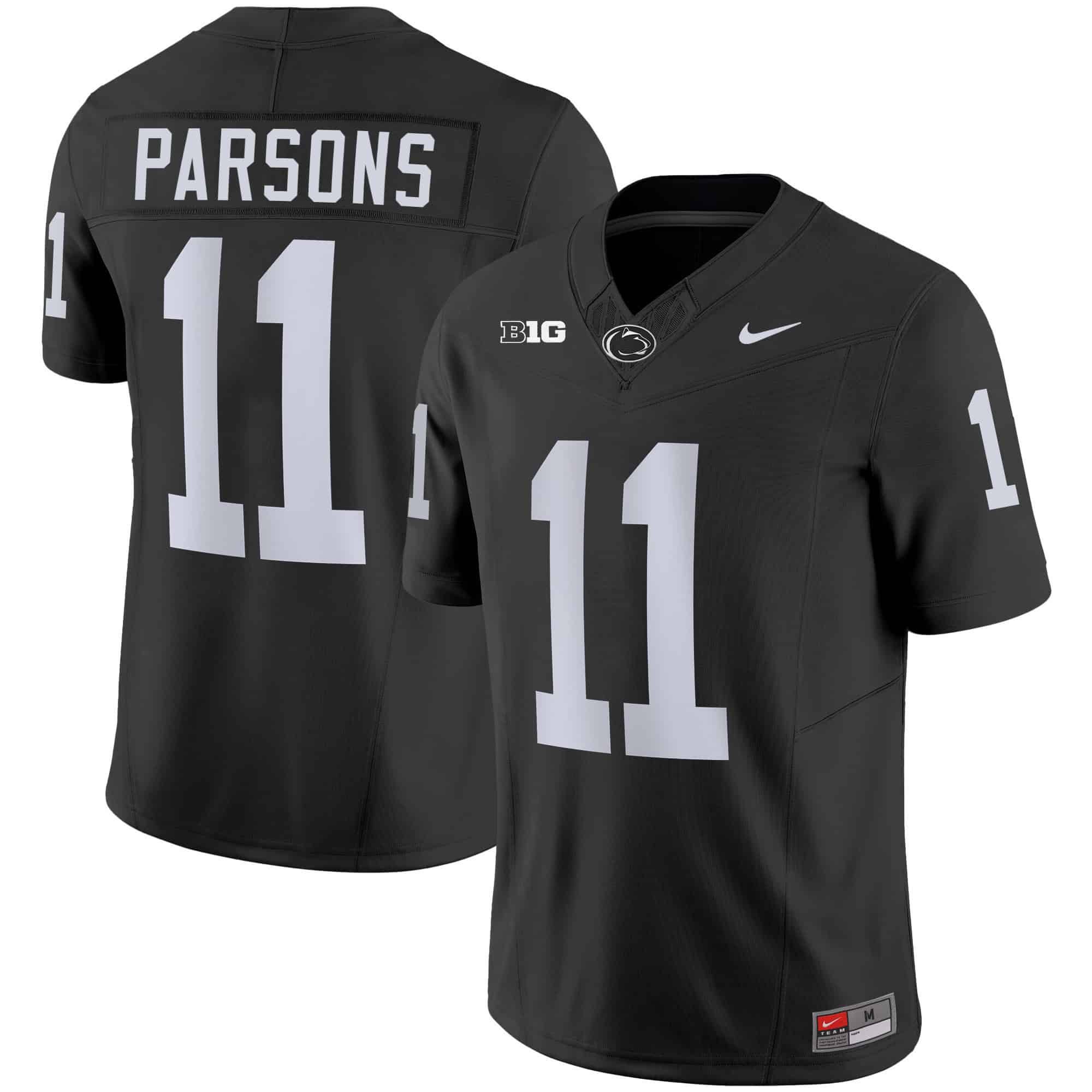 Men Penn State Nittany Lions #11 Parsons Black 2024 Nike Vapor Limited NCAA Jersey style 1->ncaa teams->NCAA Jersey